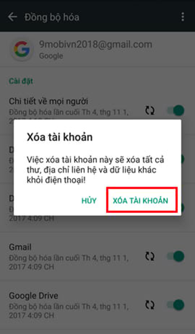 cách xóa tài khoản Google trên Android ảnh 3