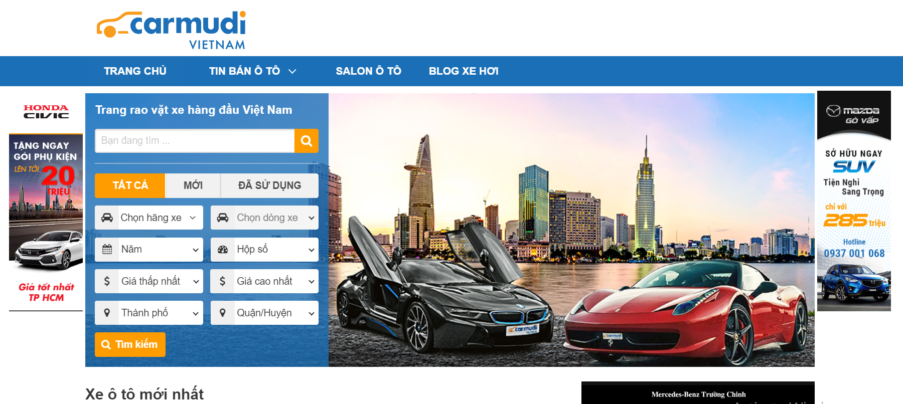 thiết kế website bán ô tô3