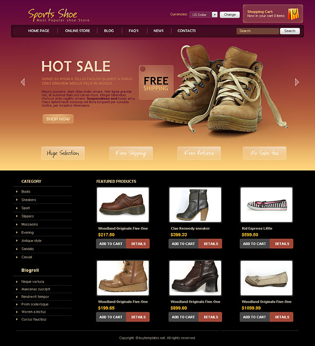 website kinh doanh giày 3